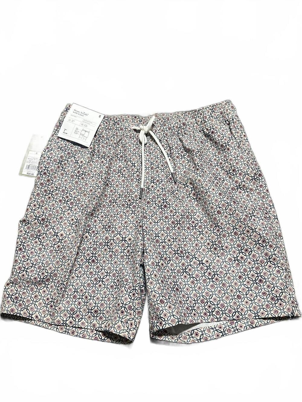 Target Men's Pink Tile Pattern Swim Trunks with Liner Size S
